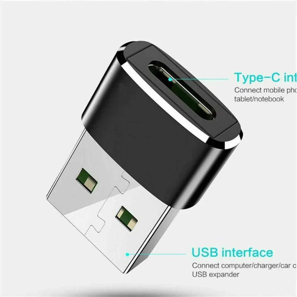 USB 3.1 Type C Female to USB A Male Adapter Converter Charger Connector Plug - Image 2