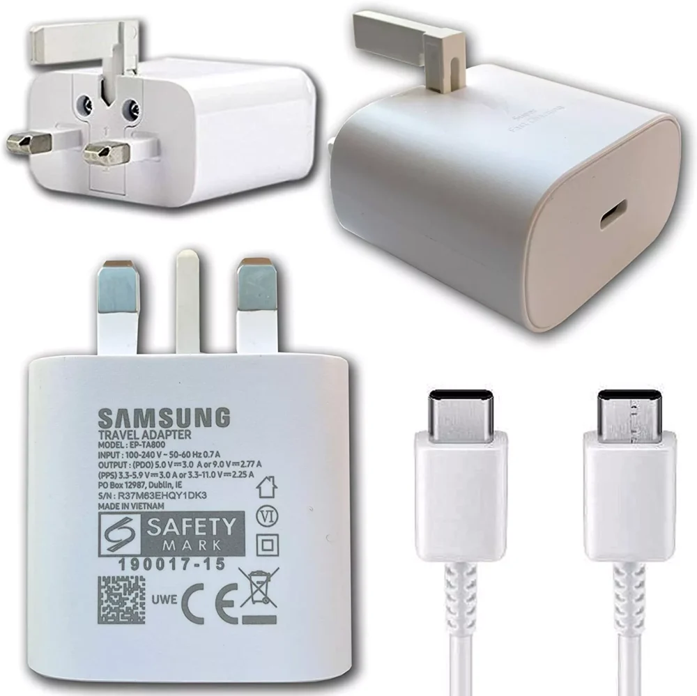 Super Fast Charger 25W For Samsung Galaxy S20 FE S21 FE S23 FE S24 FE S23 S24